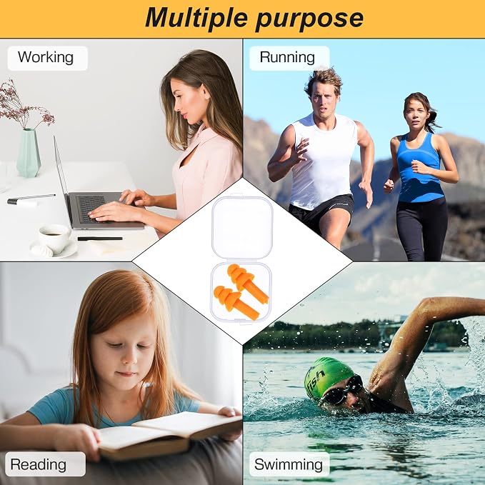 Ear Plugs Silicone Ear Plugs Waterproof Reusable Earplugs Noise Reduction - Image 7
