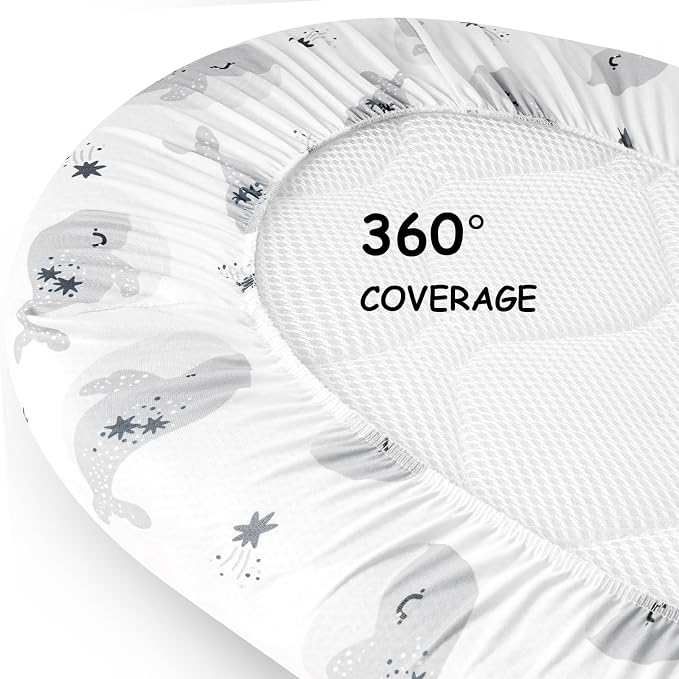 Yoofoss Bassinet Sheets for Baby, Baby Delight, Angelbliss, Soft Breathable - Image 7