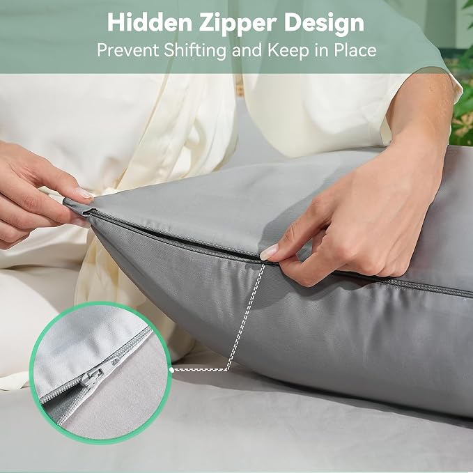 Cooling Curved Pillowcase for Side Sleeper Pillow - Image 6