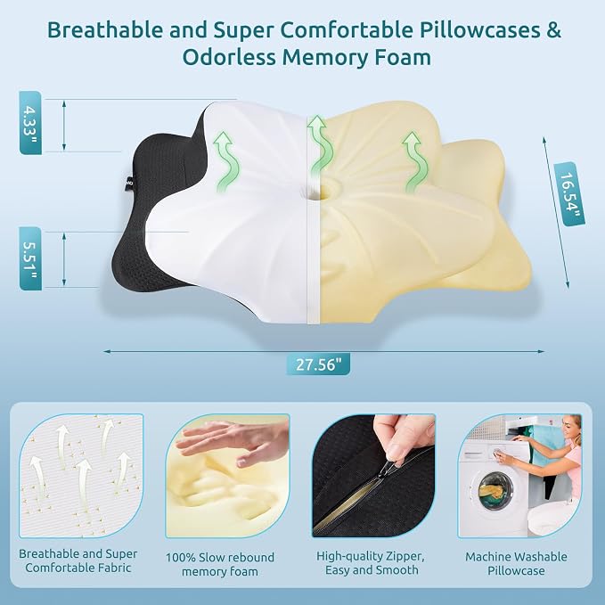 DONAMA Cervical Pillow for Neck and Shoulder Pain Relief, Cooling Contour - Image 6