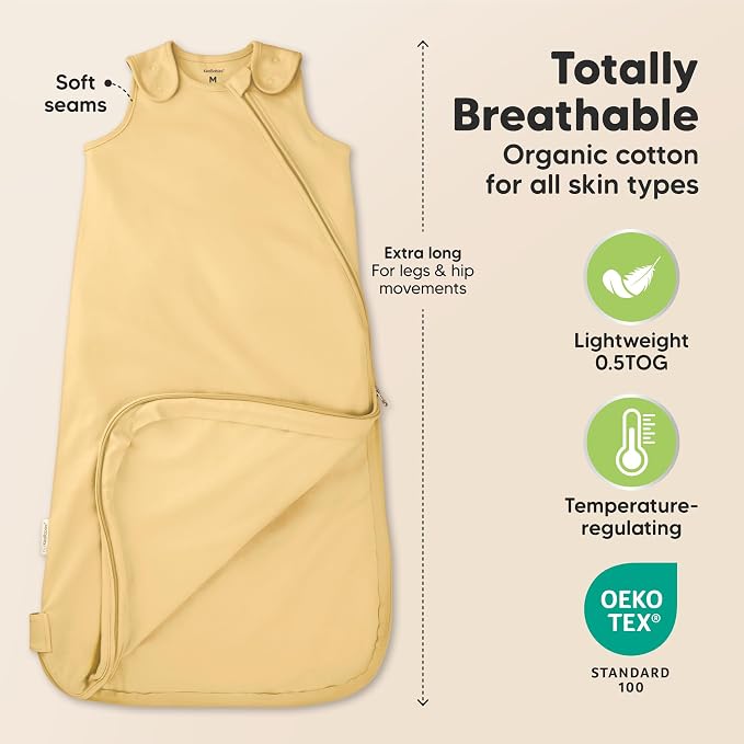 2-Pack Organic Baby Sleep Sacks, 100% Cotton - Image 3