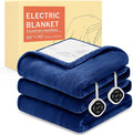 HOMLYNS LuxeHeat Heated Blanket Electric Blanket Queen Size, Soft Flannel by HOMLYNS