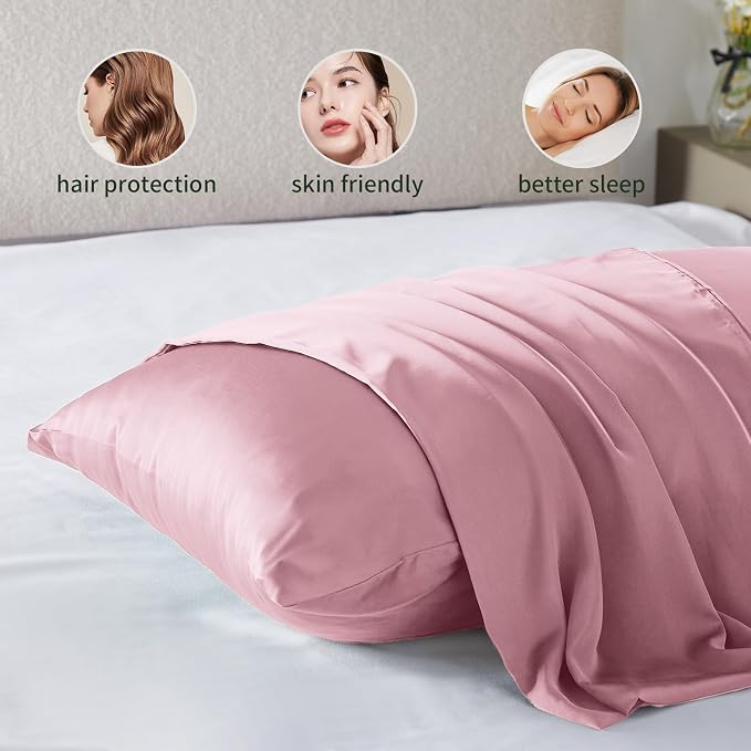 Silk Pillow Cases 2 Pack Mulberry Silk Pillow Cases Soft Breathable Both Sided - Image 5