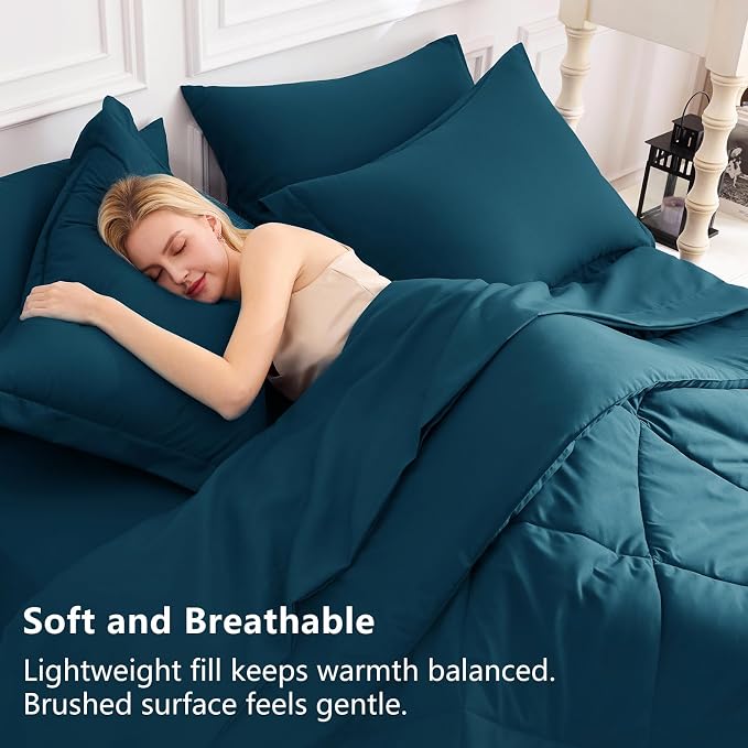 CozyLux Full Size Comforter Sets Lyons Blue - Image 3