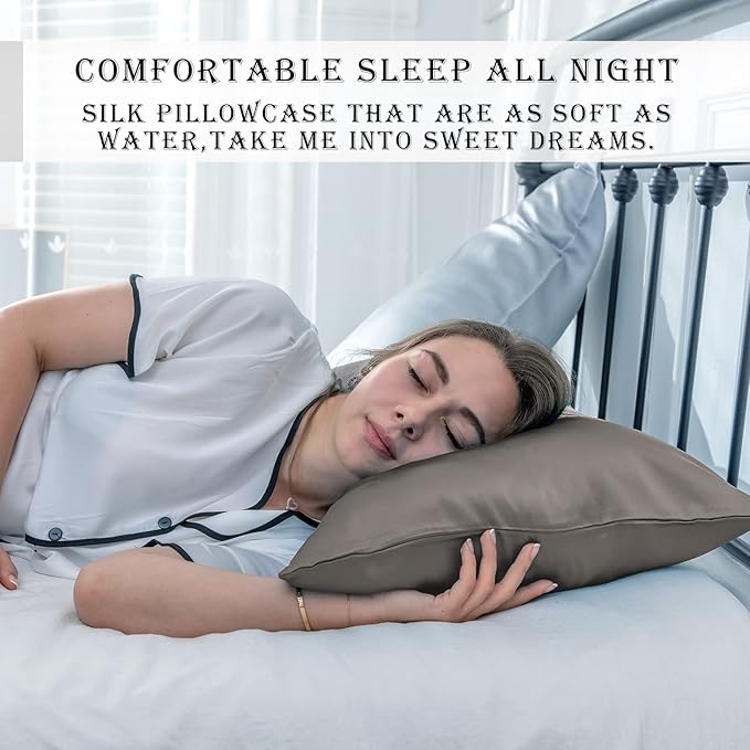 Silk Pillow Cases 2 Pack, Soft Breathable and Sliky Queen Size Pillow Cases Set - Image 6