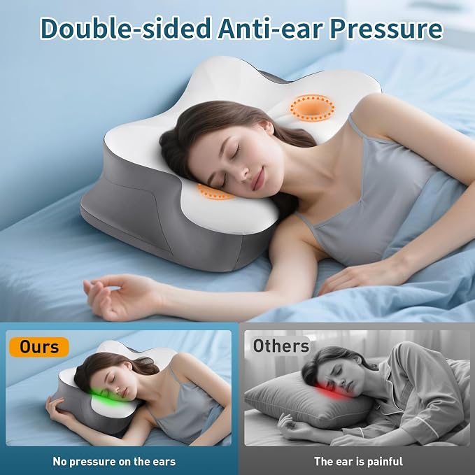 Cerrvical Neck Pillow- Ergonomic Memory Foam Pillows - Image 6