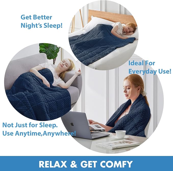 Huloo Sleep Weighted Blanket Twin 12lbs - Image 6