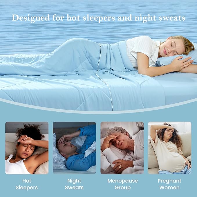 Cozy Bliss Cooling Comforter Queen Size, Cooling Blankets - Image 2