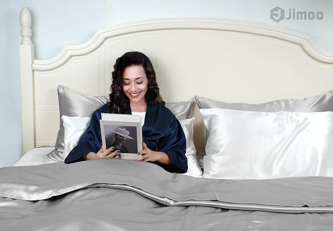 100% Mulberry Silk Pillowcase for Hair and Skin, 22 Momme Pure Natural Silk - Image 3
