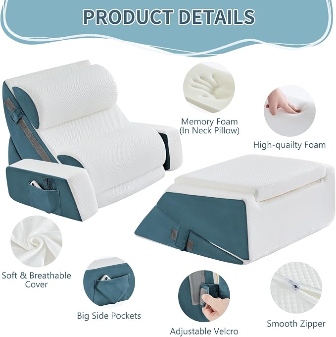 Yojoker 9PCS Orthopedic Bed Wedge Pillow Set - Image 3