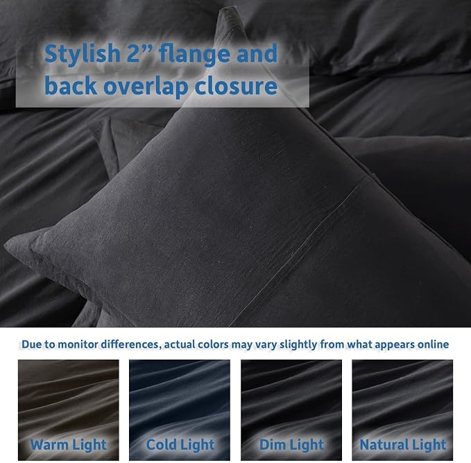 Nestl Black Duvet Cover Queen Size - Image 8