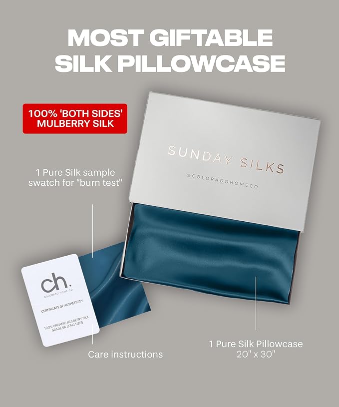 SUNDAYSILKS™ Premium Silk Pillow Cases | 100% Mulberry Silk Pillowcase - Image 6
