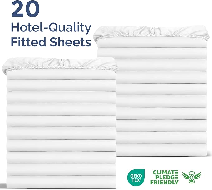 Bulk Case Pack of 20 Fitted Sheets - Image 2