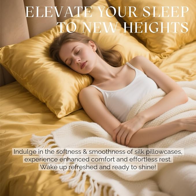 Ravmix Silk Pillow Cases with Zipper, 21momme Mulberry Silk Pillowcase - Image 4