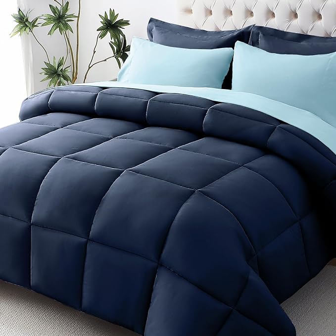 JOLLYVOGUE Queen Comforter Set, Ultra-Soft Bed in a Bag Queen Size 7 Pieces by JOLLYVOGUE