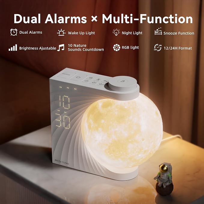 Sunrise Alarm Clocks for Heavy Sleepers, Night Lamp Clocks for Bedrooms - Image 3