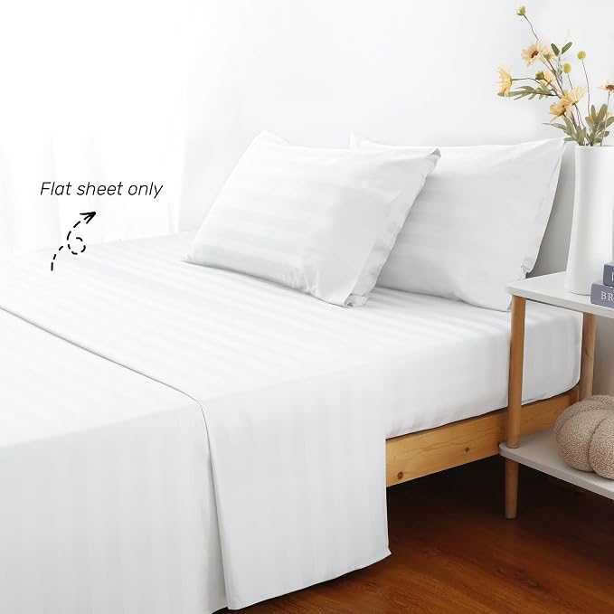 Flat Sheet Only 2 Pack, Queen Size 400 Thread Count 100% Egyptian Cotton Flat - Image 6