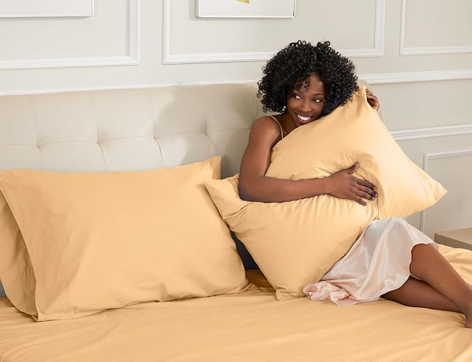 Sunflower King Pillowcases Set of 2, 100% Cotton King Size Pillow Cases 2 - Image 3