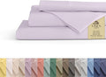 Linen Home 100% Cotton Percale Sheets Full Size, Iris Lilac, Deep Pocket by LINENHOME