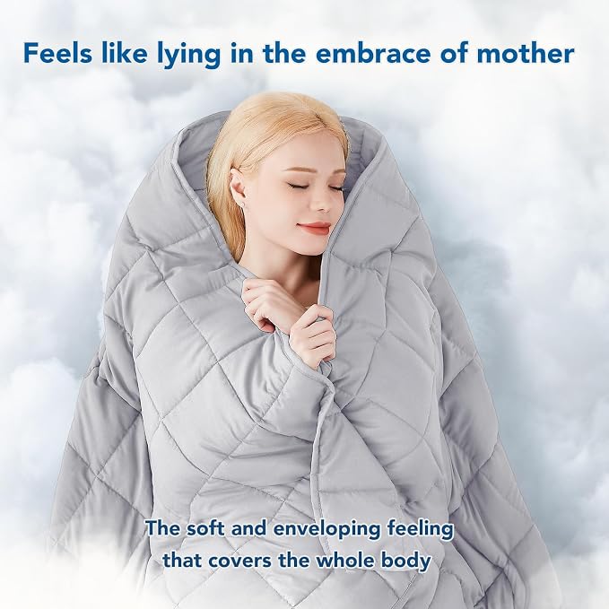 Topcee Weighted Blanket for Adults Queen Size Soft Cooling Heavy Blanket - Image 3
