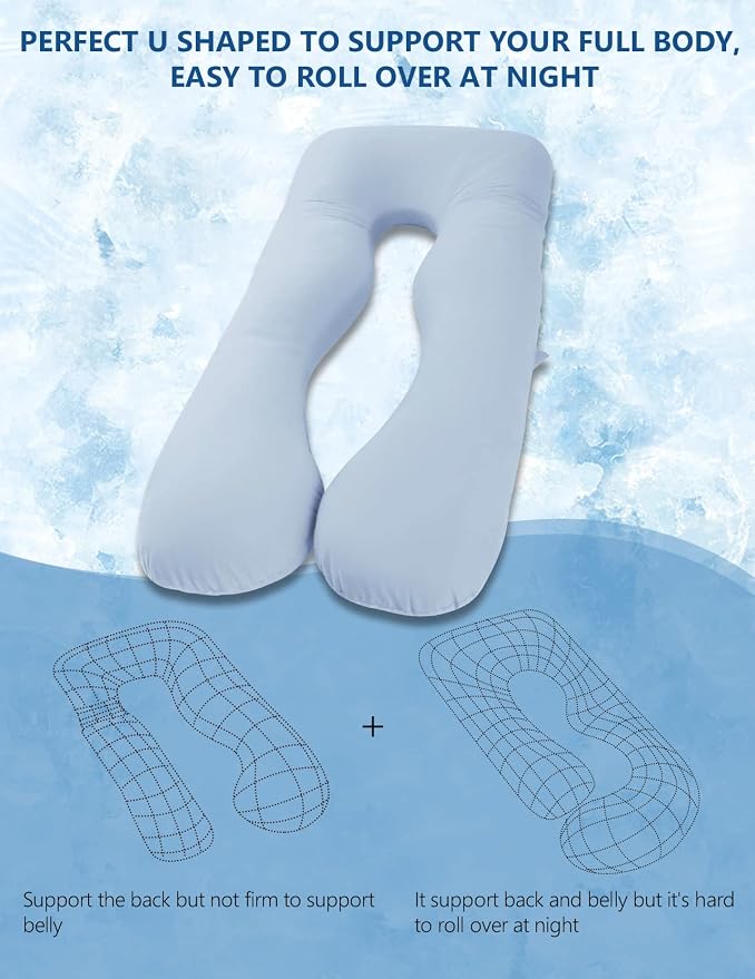 Meiz Pregnancy Pillow, Cooling Pregnancy Pillows - Image 8