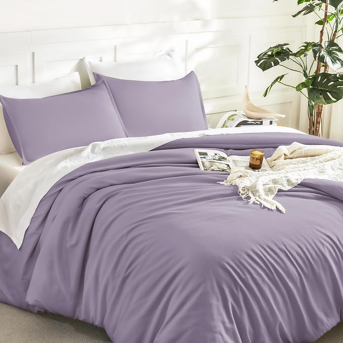 Litanika Grayish Purple Comforter Set California King Size, 3 Pieces Cal King - Image 5