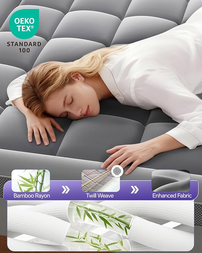 ChiXpace Dual Layer 4 Inch Memory Foam Mattress Topper Twin - Image 2