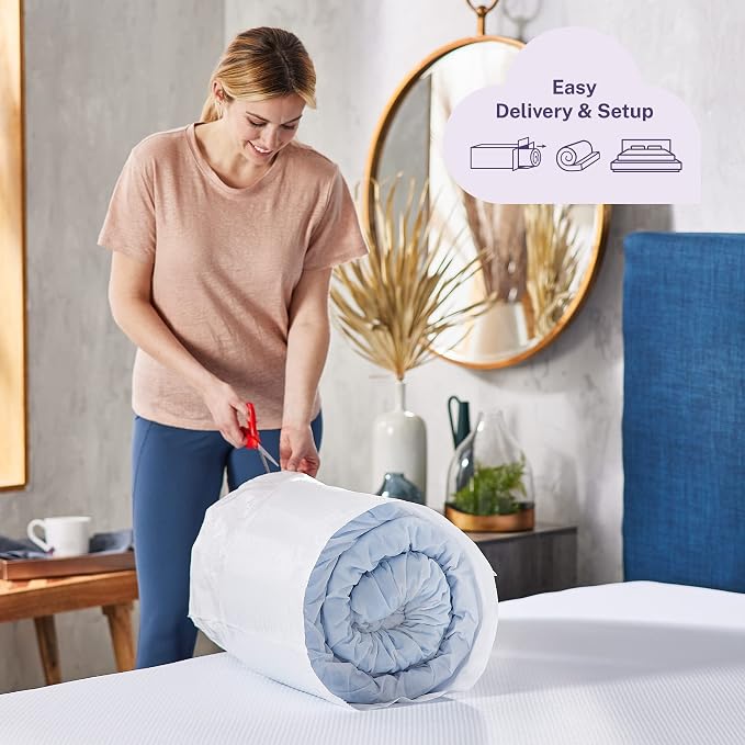 Sleep Innovations Cooling Comfort Gel Memory Foam Dual Layer Mattress Topper - Image 7