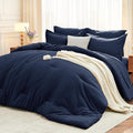 MUXHOMO 7 Pieces Queen Comforter Set, Soft Bed in a Bag Queen Size, All Season by MUXHOMO