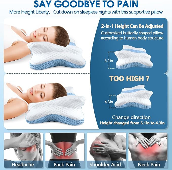 CHxxy Memory Foam Pillows, Cervical Pillow - Image 4