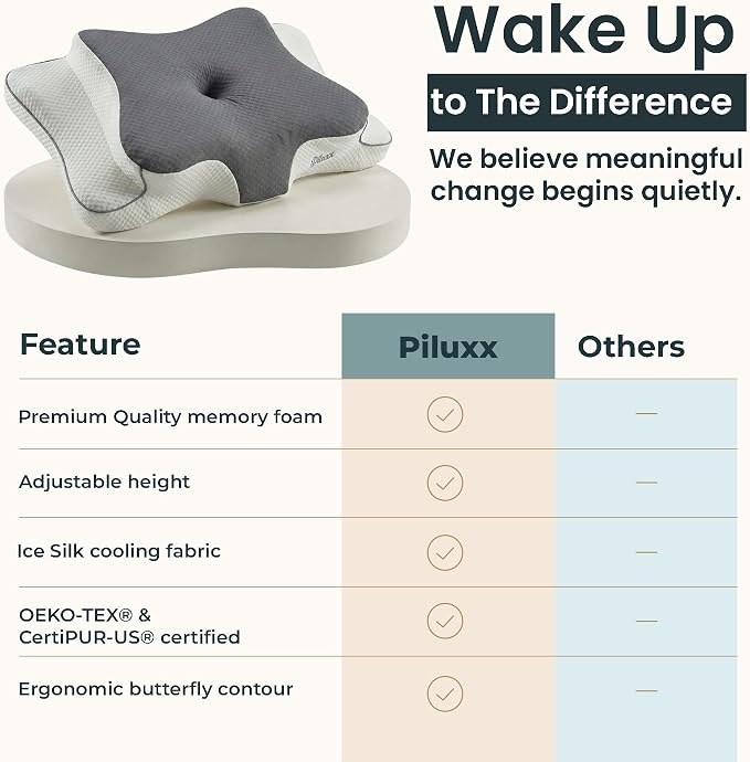 Cervical Neck Pillow for Sleeping – Cooling Memory Foam Cervical Pillow for - Image 7
