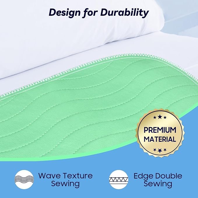4 Pack 24” x 24” Extra Heavy Absorbency Washable Underpads, Waterproof Nursing - Image 5