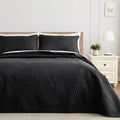 Exclusivo Mezcla Queen Quilt Bedding Set, Lightweight Black Quilts Queen Full by ExclusivoMezcla