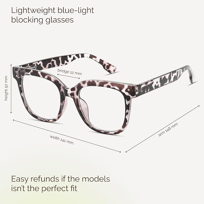 miyya Blue Light Glasses for Women & Men – Oversized UV & Blue Light Blocker - Image 2