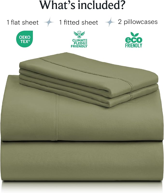 LuxClub 4 PC Full Sheet Set, Breathable Luxury Bed Sheets, Deep Pockets 18" - Image 2