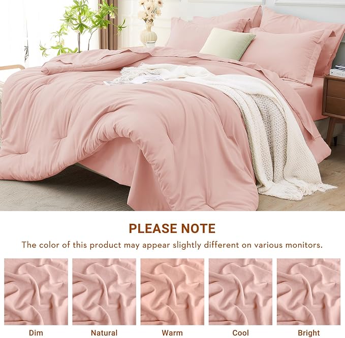 MUXHOMO 7 Pieces Queen Comforter Set, Soft Bed in a Bag Queen Size, All Season - Image 7
