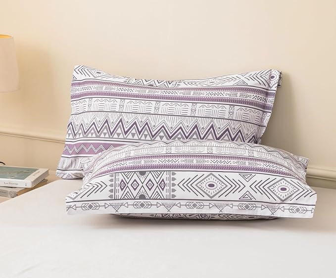 SLEEPBELLA Boho Chic Striped King Size Duvet Cover Set - Image 4