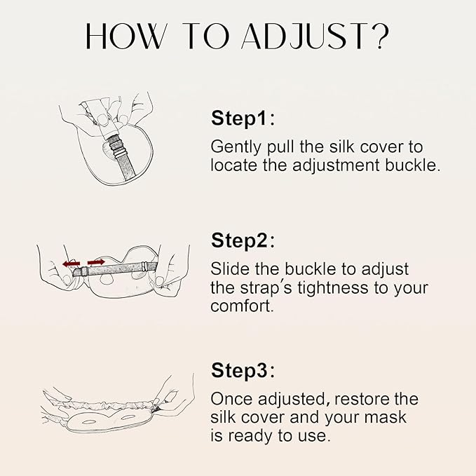 ZIMASILK Adjustable 22 Momme 100% Pure Mulberry Silk Sleep Mask, 3D Contoured - Image 3