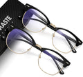 Blue Light Blocking Glasses Vintage Half Frame UV Clear Lens Anti Eyestrain by AOMASTE