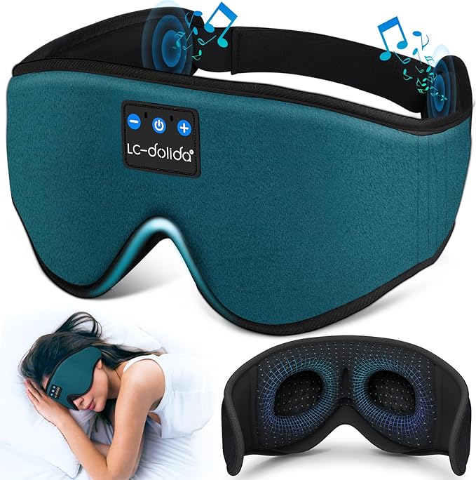 Sleep Mask with Bluetooth Headphones, LC-dolida Sleep Headphones Bluetooth by LC-dolida