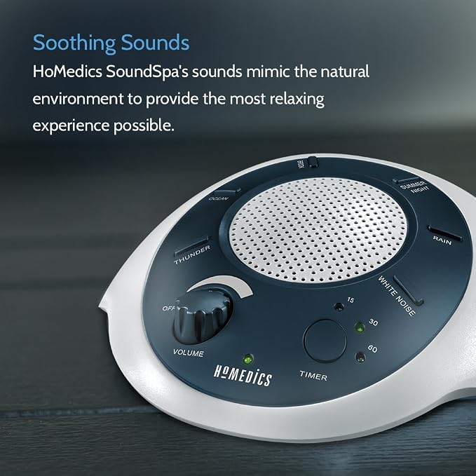Homedics SoundSleep White Noise Sound Machine, Small Travel Sound Machine - Image 8