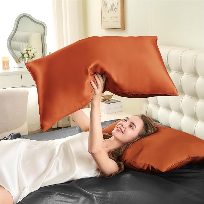 INFIIXSO Silk Pillow Cases 2 Pack Standard Size, Ultra Smooth & Soft Mulberry - Image 7