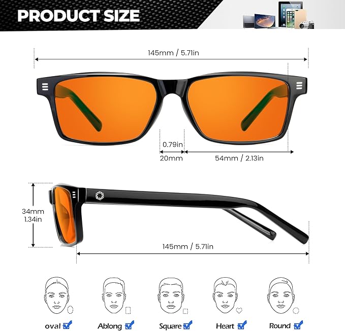 ANYLUV Blue Light Glasses Men Woman, Eye Strain Relief Eye Protection - Image 3