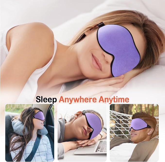 LitBear Sleep Mask for Side Sleeper Women Men, Eye Mask for Sleeping Light - Image 7