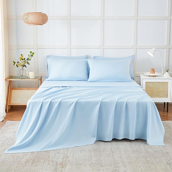 ILAVANDE Queen Sheets Set 6 Piece, Hotel Luxury Super Soft 1800 Series - Image 2