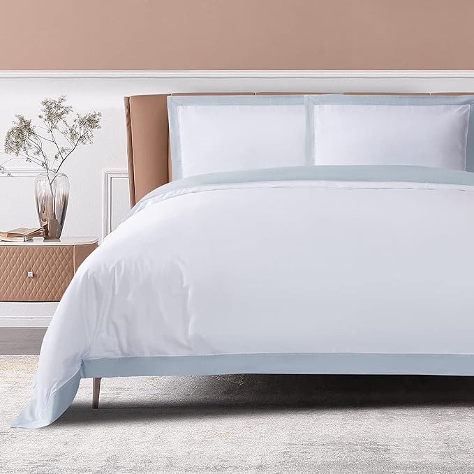 THE COTTON & SILK® 100% Luxury Long-Staple Cotton Duvet Cover Set by THECOTTONSILK