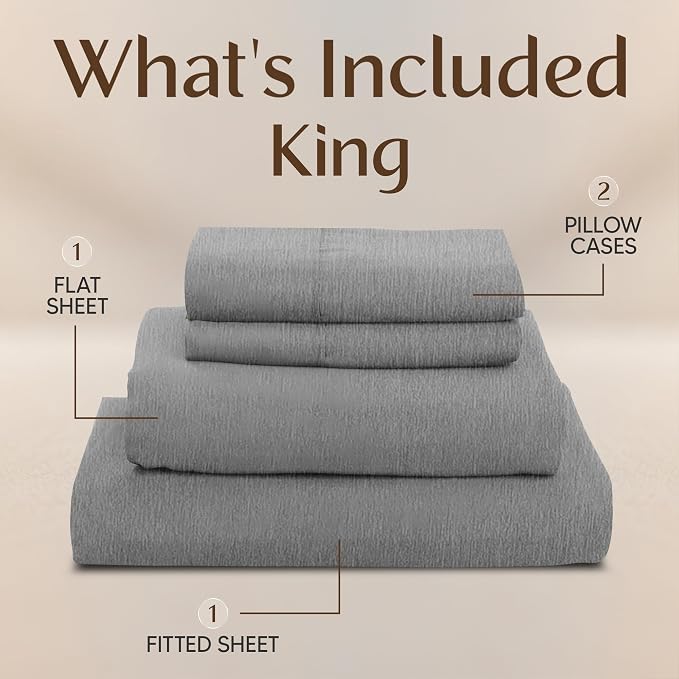 Utopia Bedding King Size Sheet Set – 4 Piece Bed Sheets, Soft and Breathable - Image 3