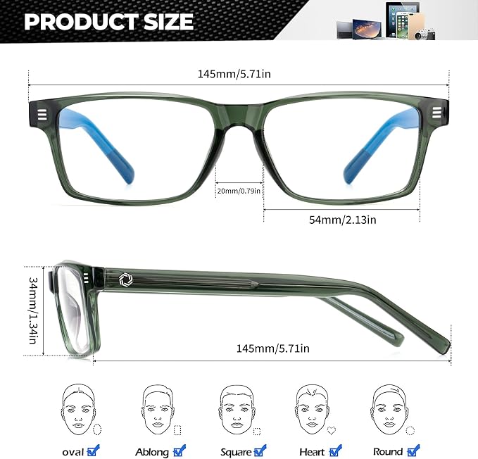 ANYLUV Blue Light Glasses Men Woman, Eye Strain Relief Eye Protection - Image 4