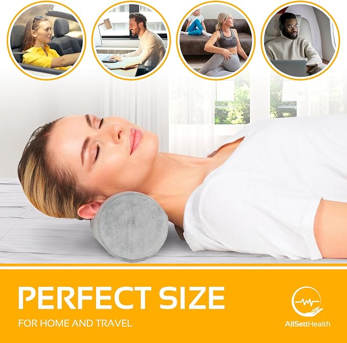 AllSett Health 2 Pack Neck Roll Cervical Pillow - Image 4