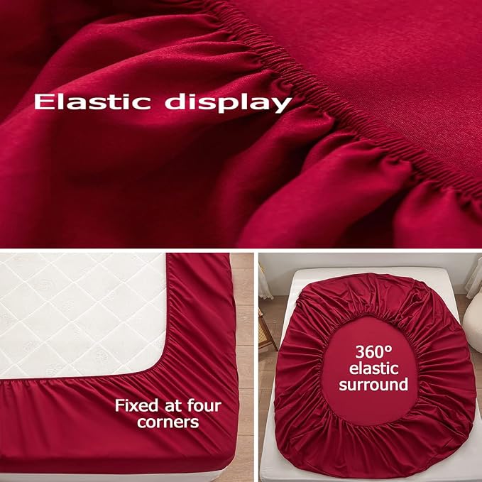 Bedding Queen Size Fitted Sheet Only- Bottom Matress Fitted Sheet-Fits 15inches - Image 4